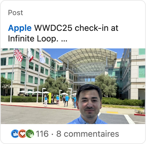 Apple WWDC25 check-in at Infinite Loop
